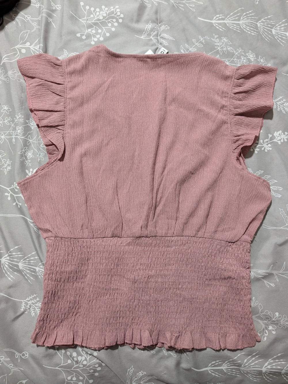 Divided Mauve Pink Textured Ruffled Top - Picture 2 of 3